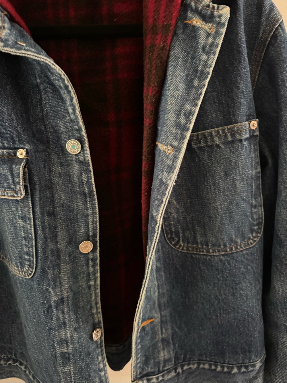 Polo by Ralph Lauren Vintage Denim workwear Jacket with flannel lining - Picture 4 of 5